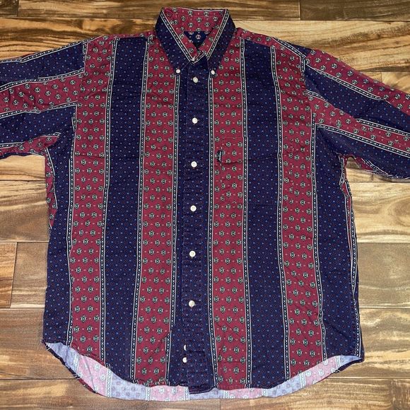 Jack Nicklaus Button Up Color Block Striped Shirt Men’s Size Large - Picture 5 of 11